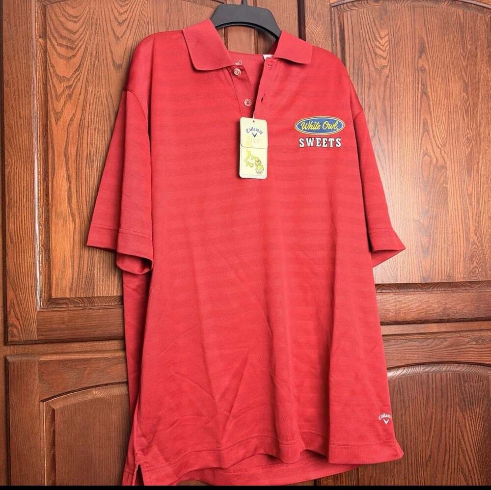 Callaway White Owl Sweets X Series Polo Size L Chili Pepper